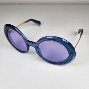 EMILIO PUCCI OVERSIZED TURQUOISE SUNGLASSES - WOMEN'S